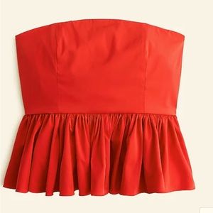 JCrew strapless peplum top